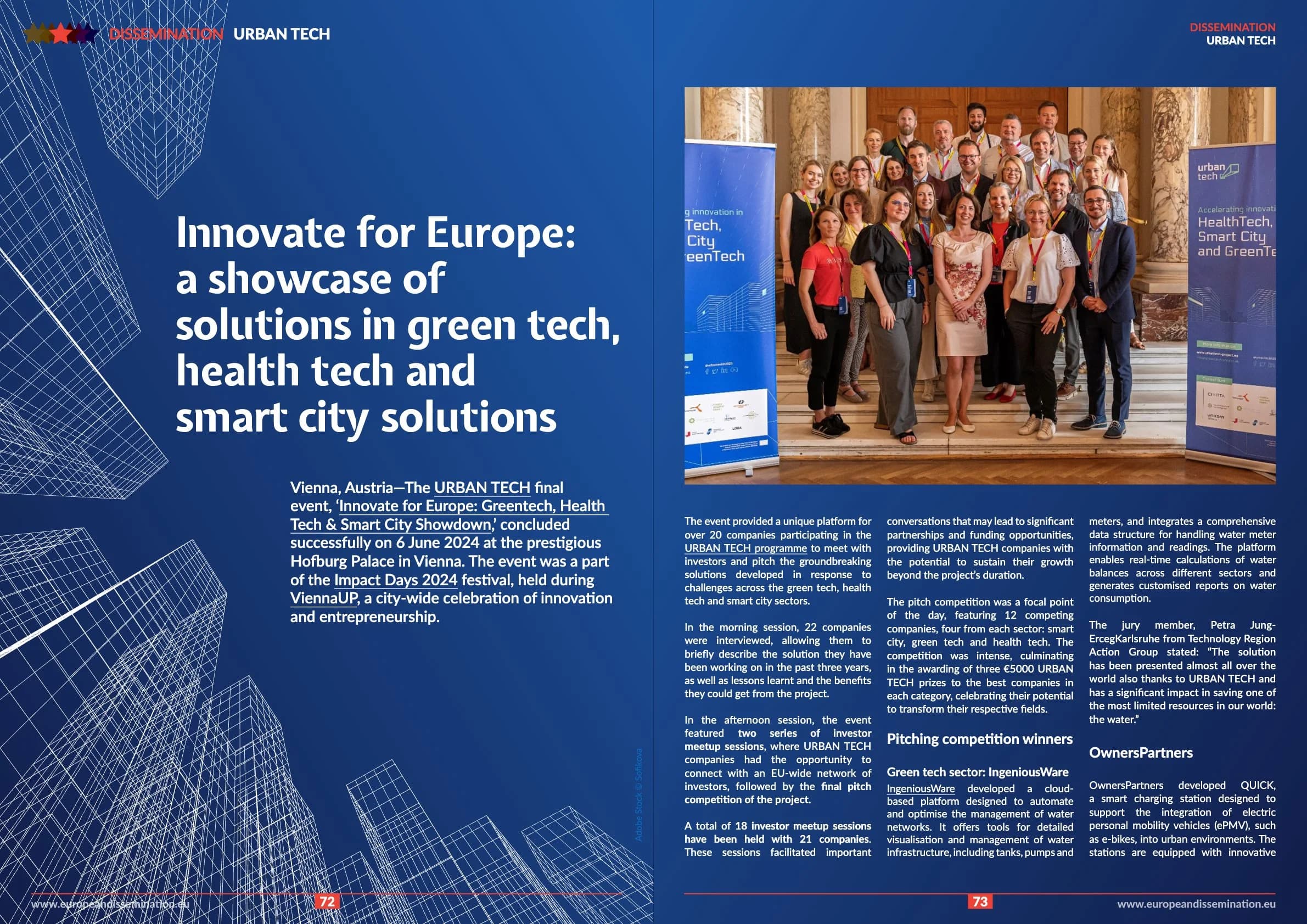 Innovate for Europe: a showcase of solutions in green tech, health tech and smart city solutions