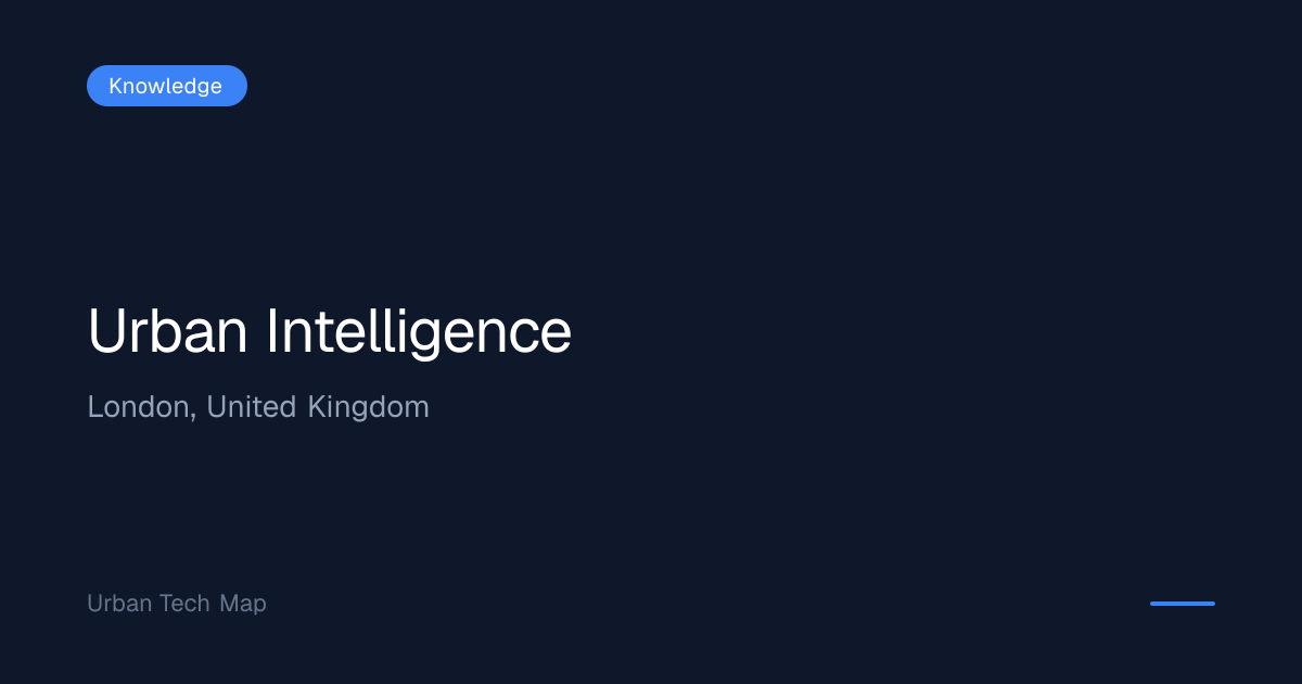 Urban Intelligence: AI-Driven UK Planning Data Platform | Smart Cities Hub